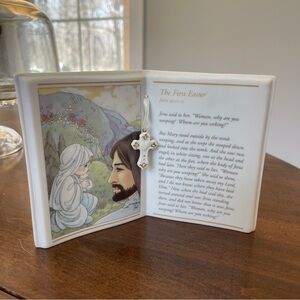 Vintage Precious Moments Easter Plaque, “The First Easter” Christian Decor